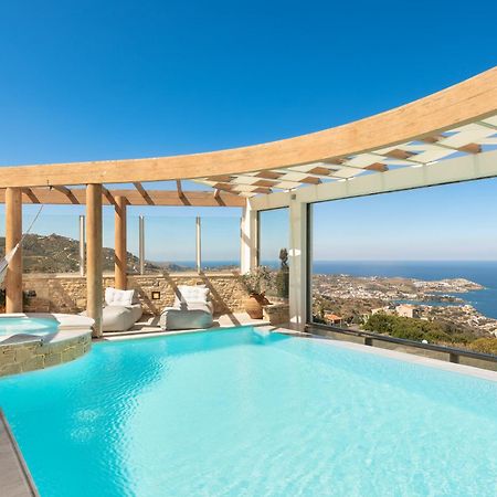 Minimalist Mediterranean Blue Key Villa With Sea View & Infinity Heated Pool Agia Pelagia  Exterior foto
