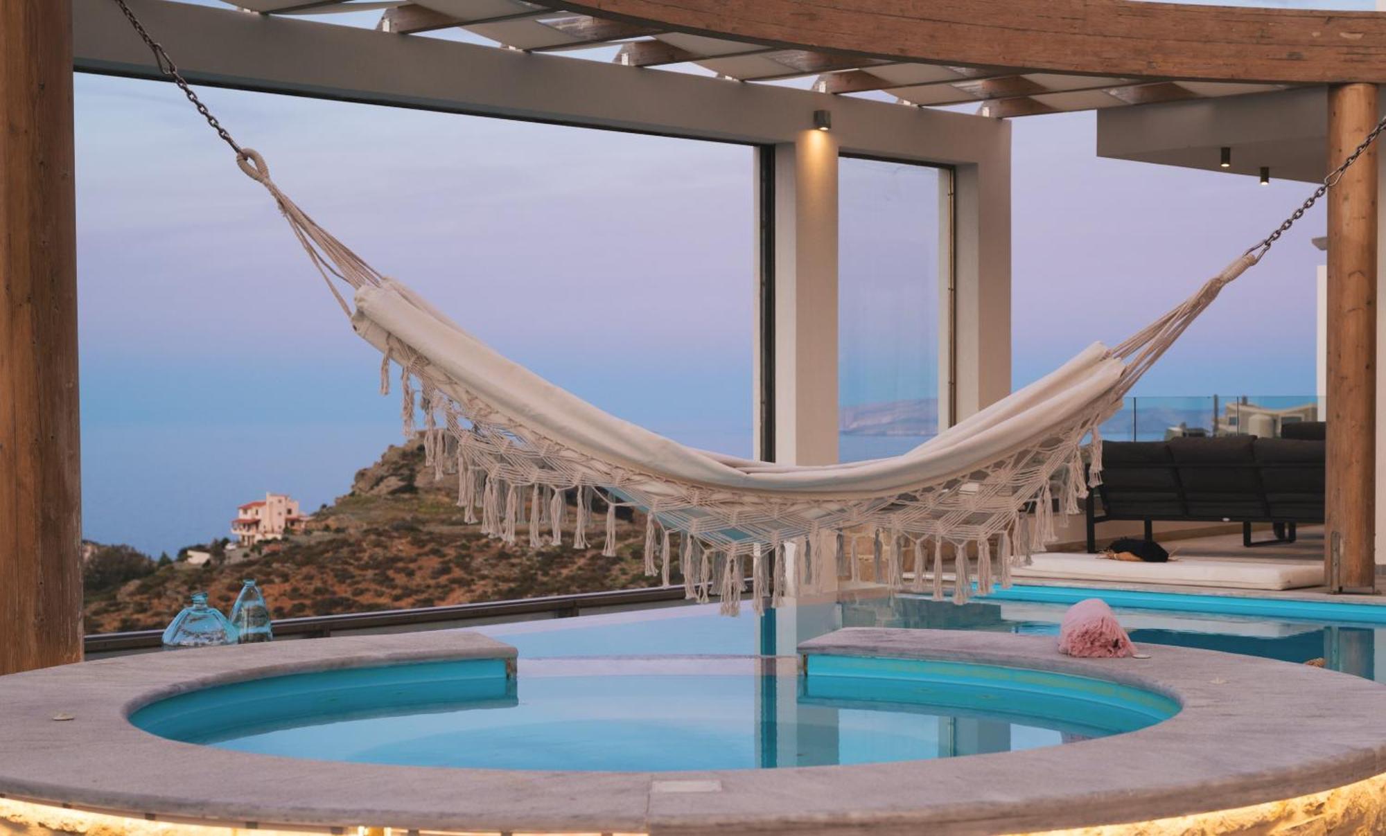 Minimalist Mediterranean Blue Key Villa With Sea View & Infinity Heated Pool Agia Pelagia  Exterior foto